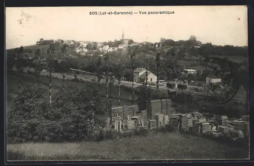 AK Sos /Lot-et-Garonne, Vue panoramique