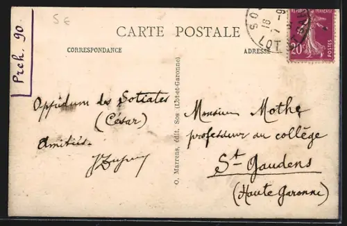 AK Sos /Lot-et-Garonne, Vue panoramique