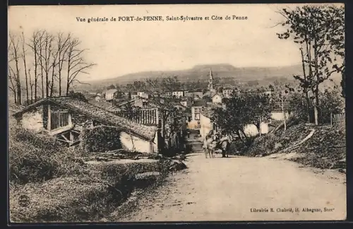 AK Port-de-Penne, Vue générale de Saint-Sylvestre et Côte de Penne