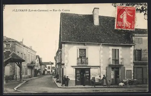 AK Allemans /Lot-et-Garonne, Rue du Centre