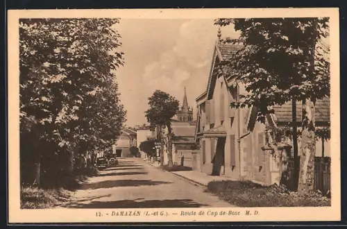AK Damazan /L.-et-G., Route de Cap de Bose