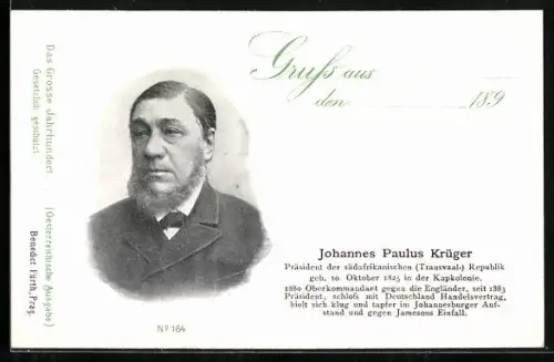 AK Porträt Johannes Paulus Krüger