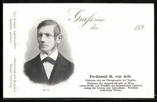 AK Portrait des Augenarztes Ferdinand R. von Arlt