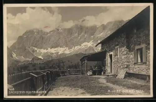 AK Austriahütte am Dachstein, Blick von der Terrasse