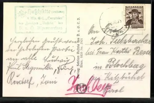 AK Hesshütte, Blick gegen Hochtor