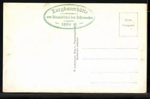 AK Lurgbauerhütte, Ansicht gegen Schneealpe