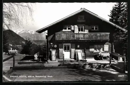 AK Spital am Semmering, Enzian-Hütte, Aussenansicht