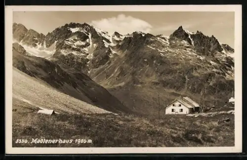 AK Madlenerhaus mit Umgebung, Berghütte