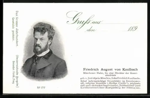 AK Maler Friedrich August von Kaulbach