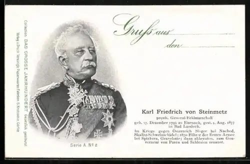 AK Generalfeldmarschall Karl Friedrich von Steinmetz