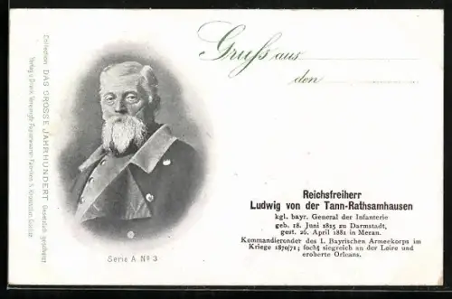 AK Reichsfreiherr Ludwig von der Tann-Rathsamhausen