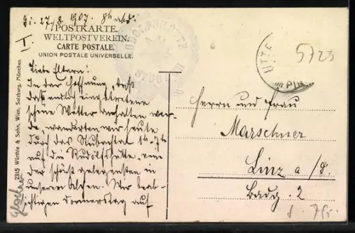 AK Rudolfshütte, Blick über die Berghütte zur Granalspitze