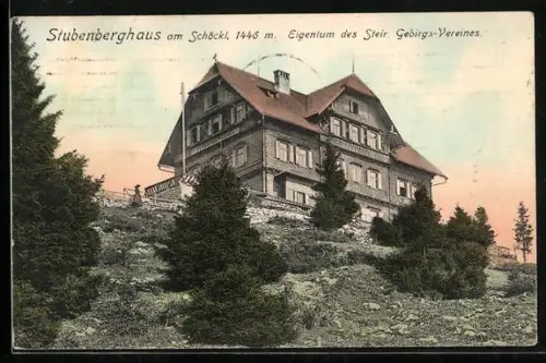 AK Stubenberghaus, Berghütte des Steirisch. Gebirgs-Verein