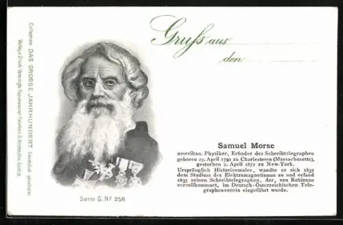 AK Physiker Samuel Morse im Porträt