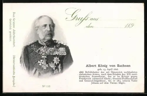 AK Albert König von Sachsen, Serie J, Nr. 305
