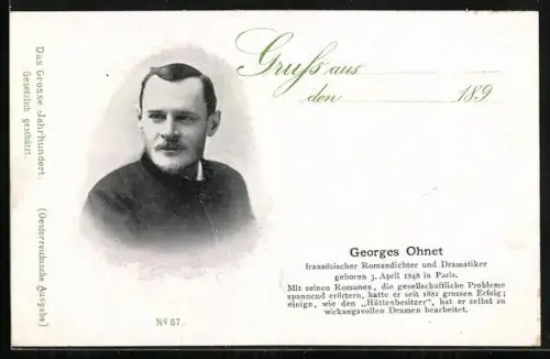 AK Porträt vom Dichter und Dramatiker Georges Ohnet