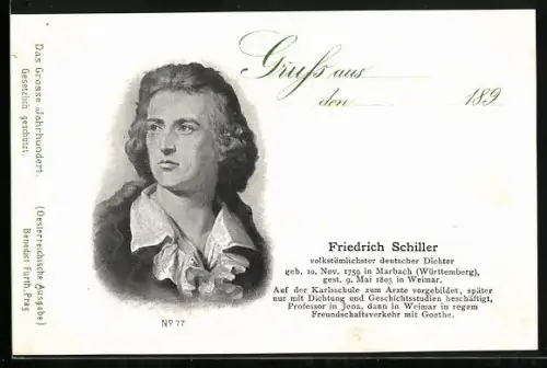 AK Friedrich Schiller im Porträt