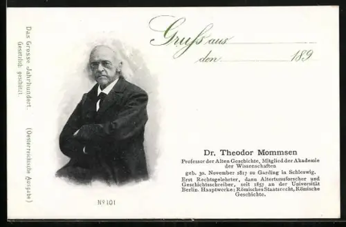 AK Dr. Theodor Mommsen, Professor der Alten Geschichte