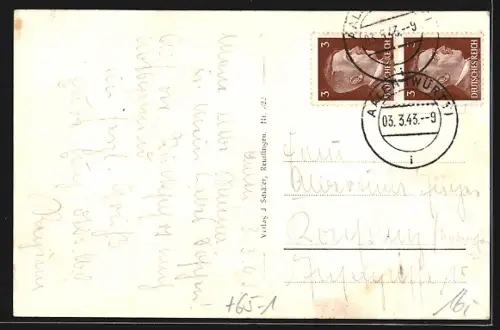 AK Aalen, Bahnhof mit Postamt