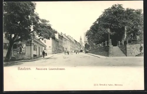 AK Bautzen, Blick in die Aeussere Lauenstrasse