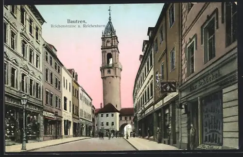 AK Bautzen, Reichenstrasse, Reichenturm