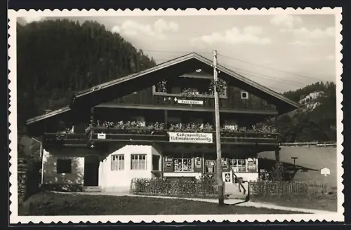 AK Bischofswiesen bei Berchtesgaden, Gasthaus Landhaus Weber
