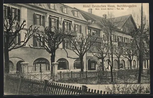 AK Berchtesgaden, Hotel Deutsches Haus, Bes. Ernst Metke