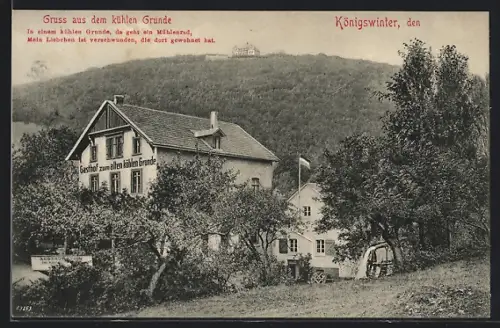 AK Königswinter, Gasthof zum alten kühlen Grunde
