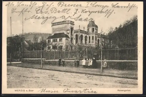 AK Merzig a. Saar, Strassenpartie mit dem Gasthof Kaisergarten