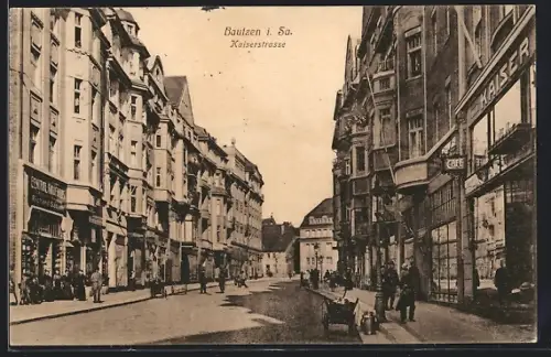 AK Bautzen, Blick in die Kaiserstrasse
