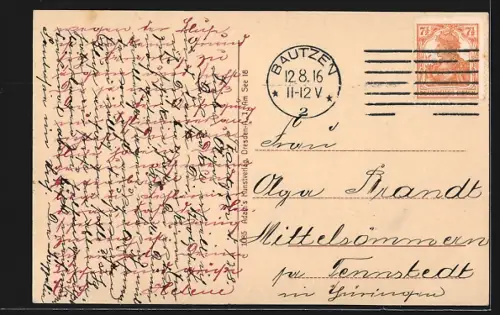 AK Bautzen, Blick in die Kaiserstrasse