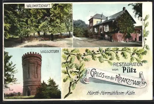 AK Hürth-Herrmühlheim /Köln, Restaurant Kranzmaar, Bes. Pütz