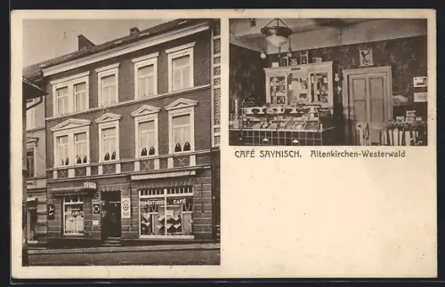 AK Altenkirchen /Westerwald, Restaurant Saynisch mit Innenansicht