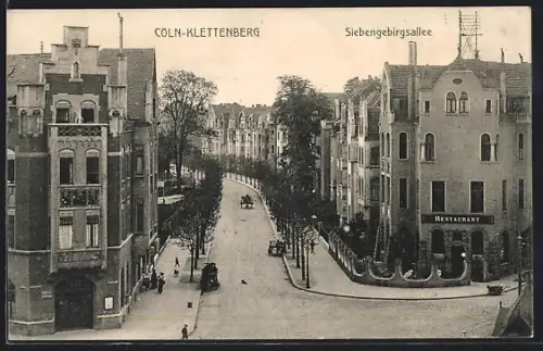 AK Köln-Klettenberg, Strasseneck Siebengebirgsallee mit Restaurant