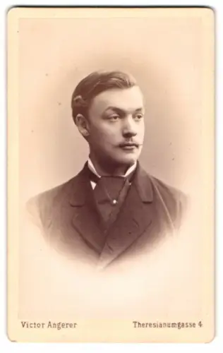 Fotografie Victor Angerer, Wien, Theresianumgasse 4, Porträt eines jungen Mannes