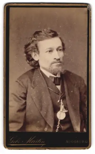 Fotografie Gebr. Martin, Augsburg, Bahnhofstrasse, Porträt eines Herrn mit Bart