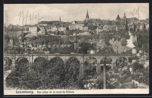 AK Luxembourg, Vue prise de la route de Trèves