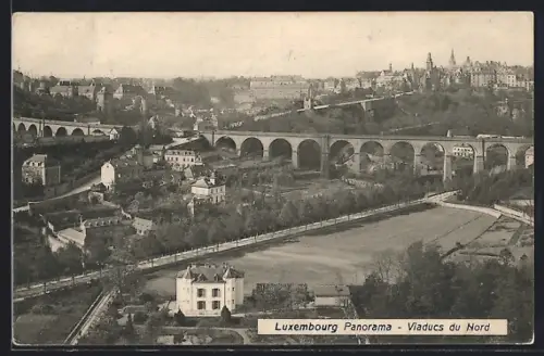 AK Luxembourg, Panorama, Viaducs du Nord