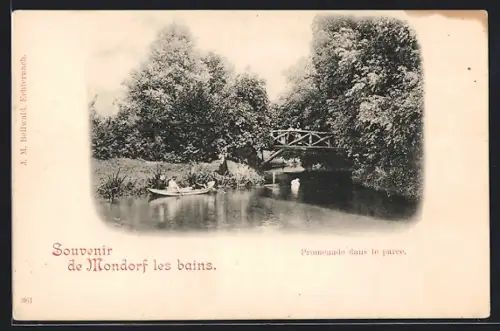 AK Mondorf-les-Bains, Promenade dans le parc