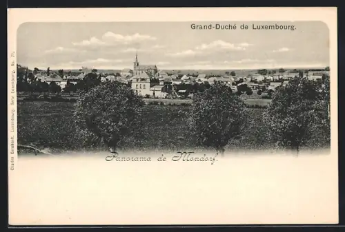 AK Mondorf, Ortsansicht mit Kirche