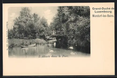 AK Mondorf-les-Bains, L`Albach dans le Parc