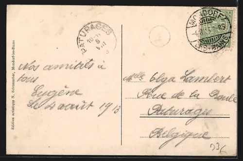 AK Mondorf-les-Bains, Partie de barque dans le parc