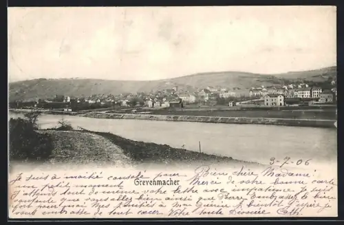 AK Grevenmacher, Ortsansicht mit Flusspartie