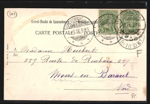 AK Grevenmacher, Ortsansicht mit Flusspartie