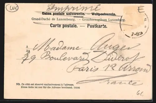 AK Echternach, Brücke mit Booten