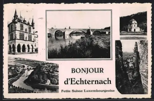 AK Echternach, Brücke, Gebäudeansichten, Ortsansicht