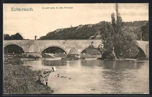 AK Echternach, Le pont avec la cote d`Ernzen