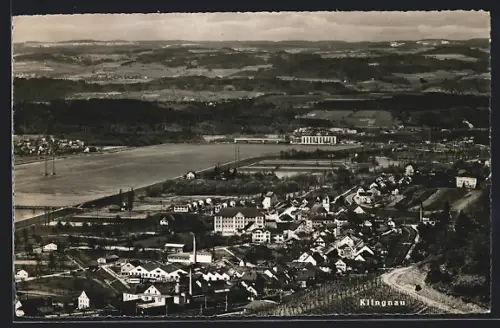 AK Klingnau, Totalansicht aus der Vogelschau