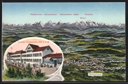 AK Solothurn, Relief der Umgebung, Kurhaus Weissenstein