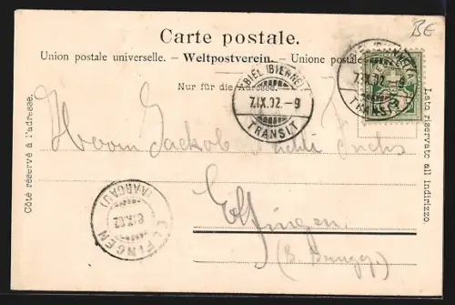 AK Bienne, Promenade du Pasquart et Musée